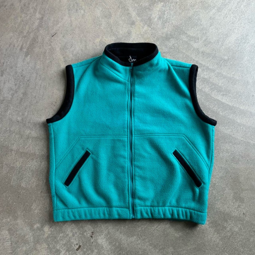 Teal Sleeveless Fleece Vest